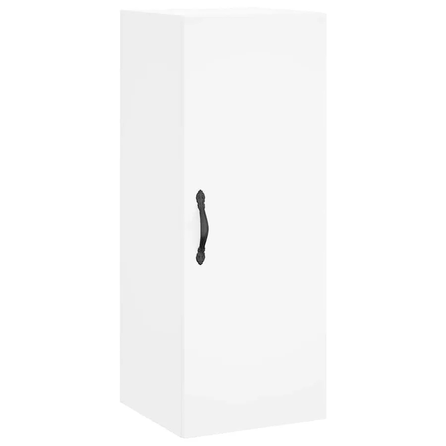 Buffet haut Blanc 34,5x34x180 cm Bois d'ingénierie - 5