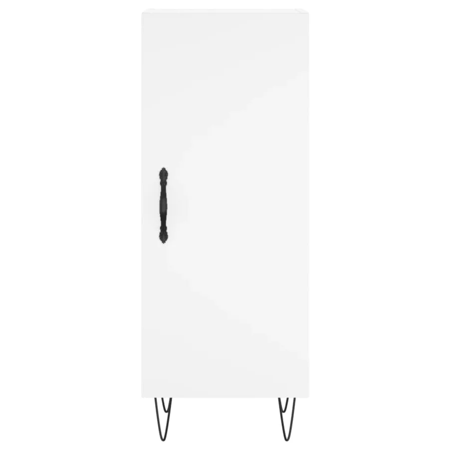 Buffet haut Blanc 34,5x34x180 cm Bois d'ingénierie - 8