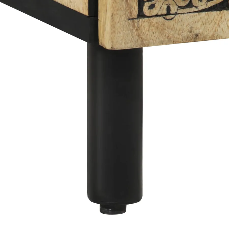 Table de chevet 50x33x60 cm bois de manguier massif - 11