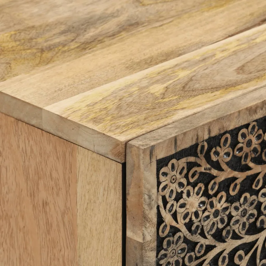 Table de chevet 50x33x60 cm bois de manguier massif - 8