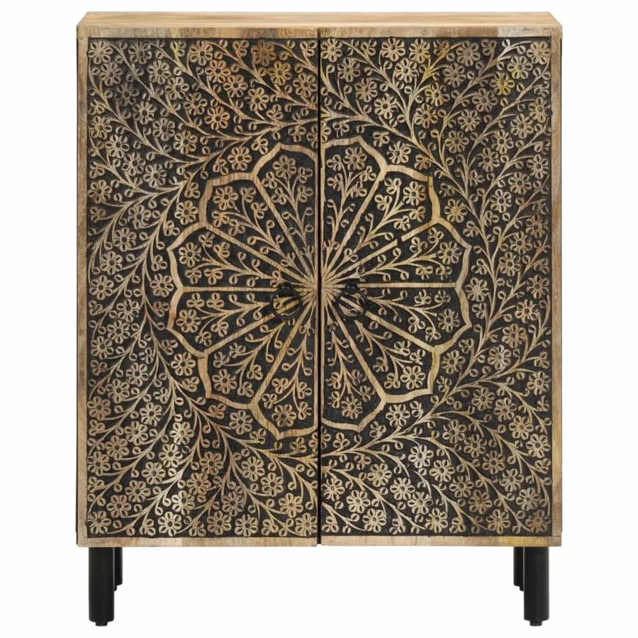 Armoire latérale 60x33x75 cm bois massif de manguier - 5
