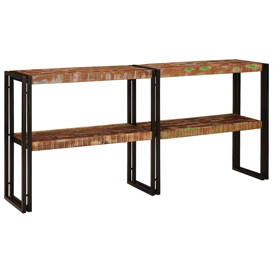 Table console Multicolore 160 x 33 x 75 cm Bois Recyclé Solide