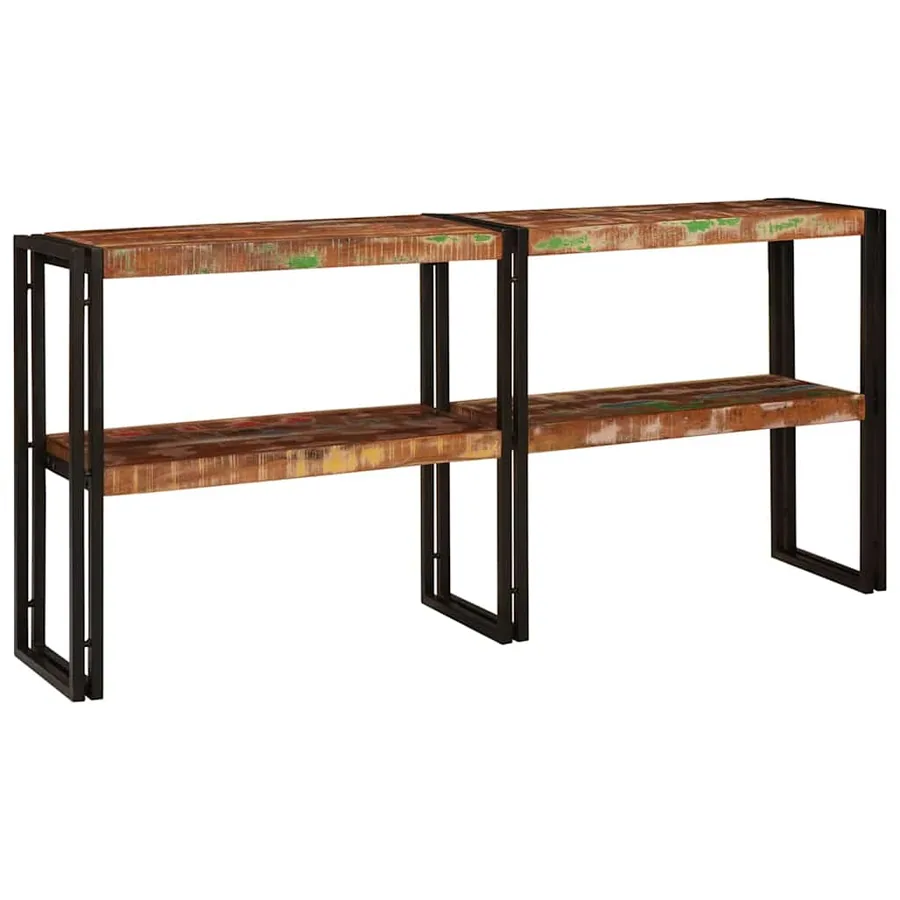 Table console Multicolore 160 x 33 x 75 cm Bois Recyclé Solide - 2