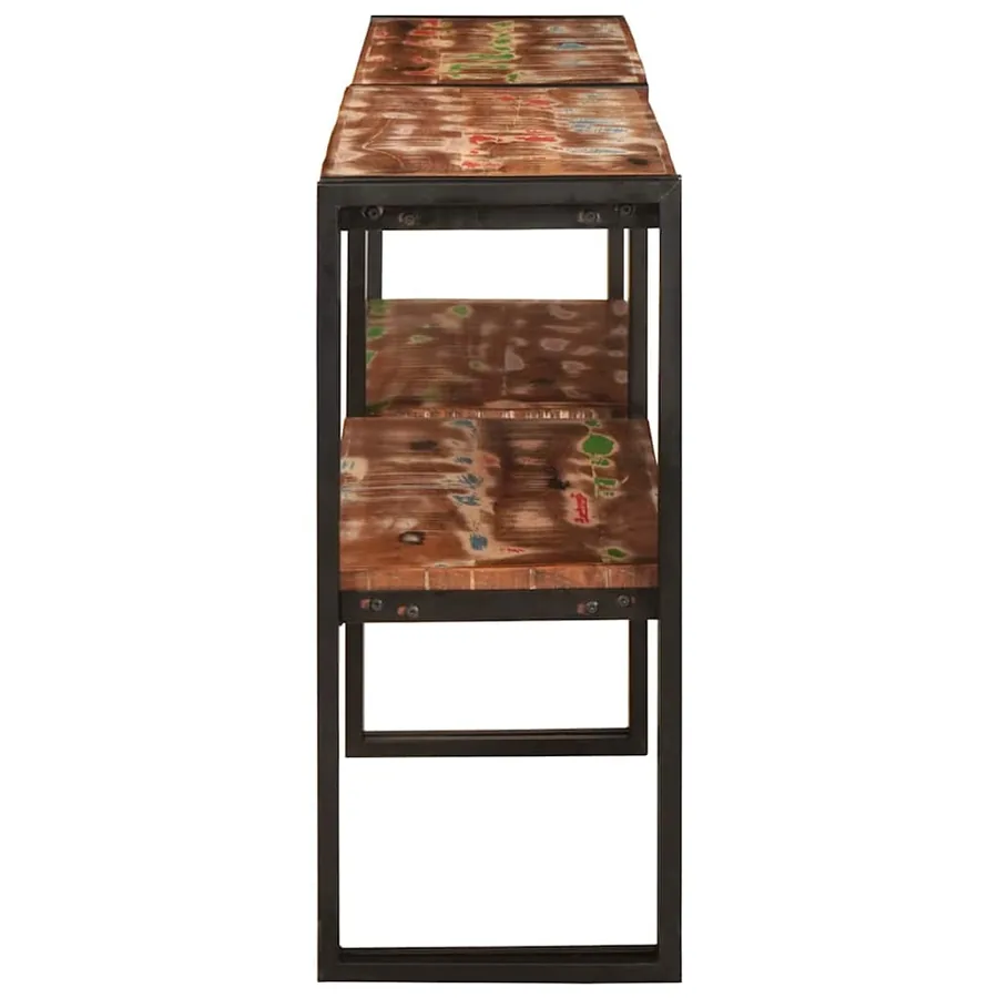 Table console Multicolore 160 x 33 x 75 cm Bois Recyclé Solide - 4