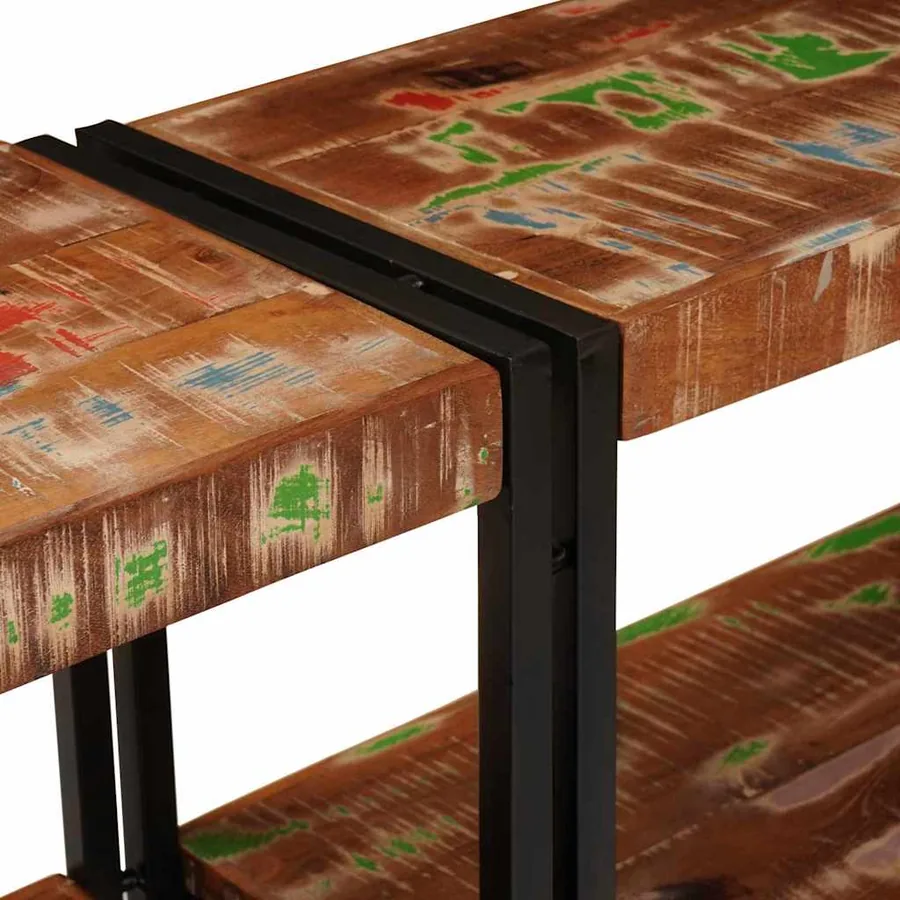 Table console Multicolore 160 x 33 x 75 cm Bois Recyclé Solide - 7