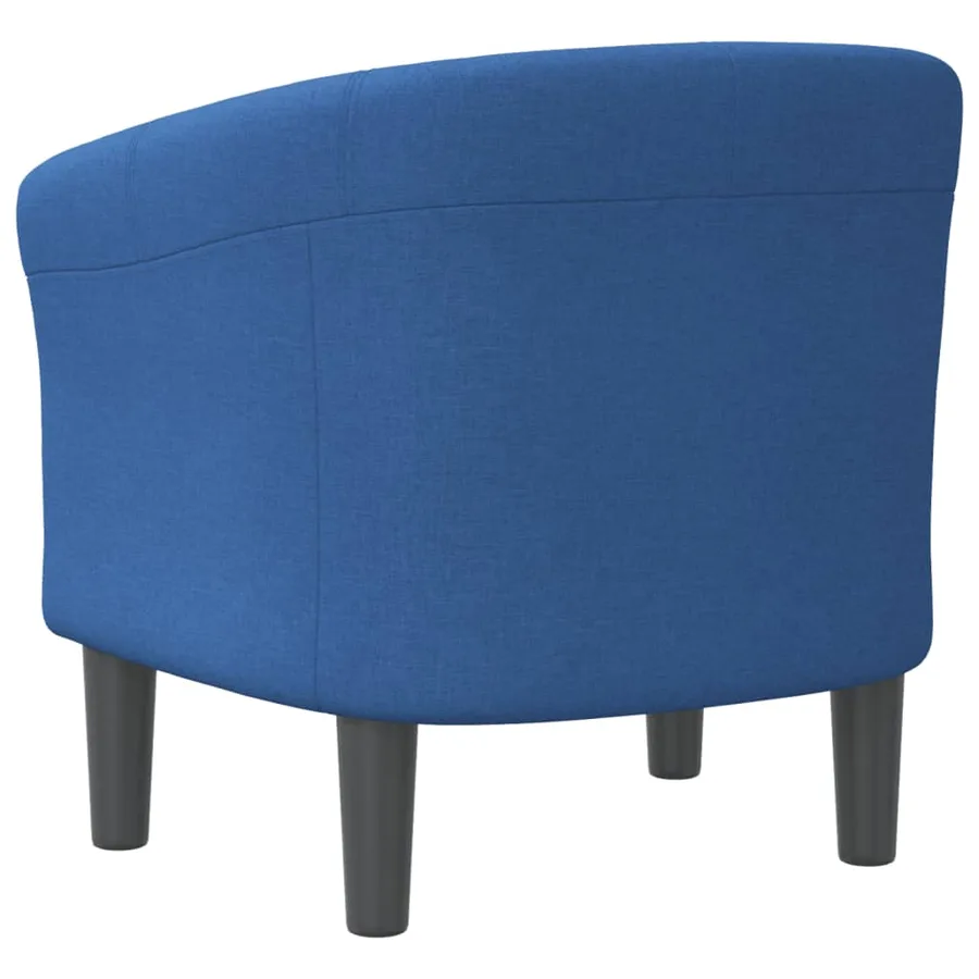 Chaise cabriolet bleu tissu - 5