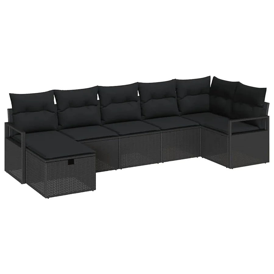 Ensemble de Canapés avec coussin 5 pcs polyrotin - 2