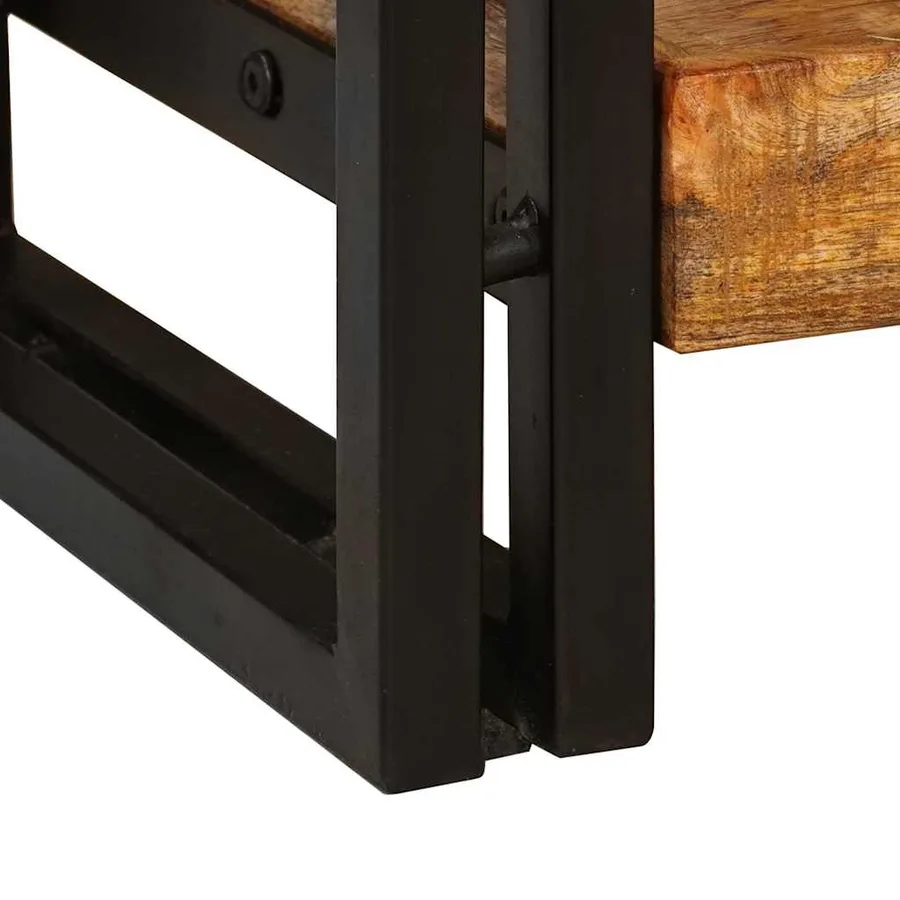 Tables console avec tiroir 2 pcs Marron Bois de mangue massif - 10