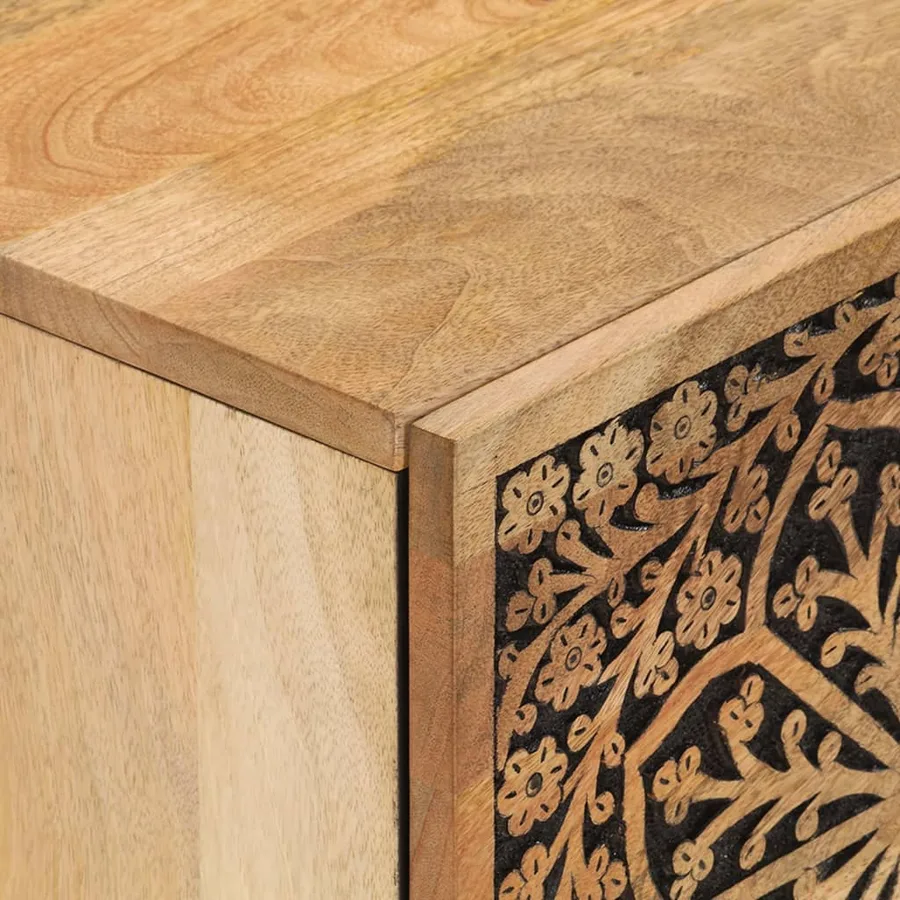 Tables de chevet 2 pcs 40x33x46 cm Bois de manguier solide - 10