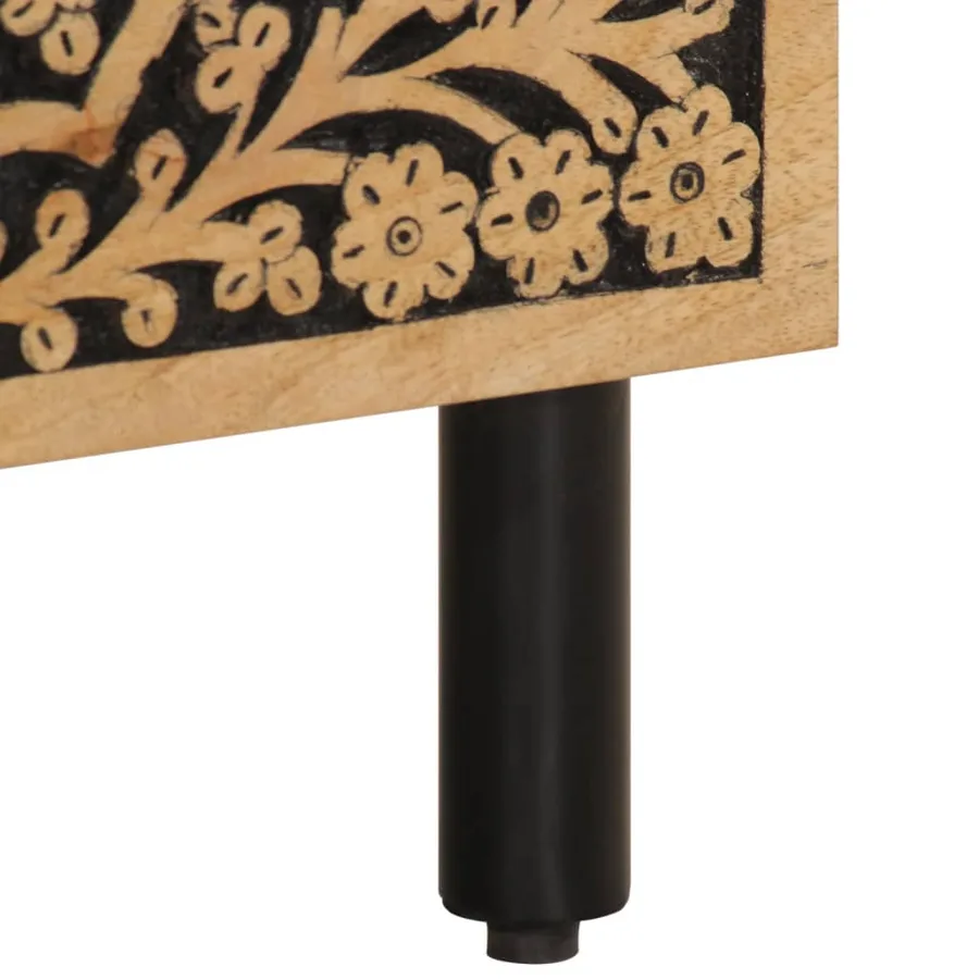 Tables de chevet 2 pcs 40x33x46 cm Bois de manguier solide - 12