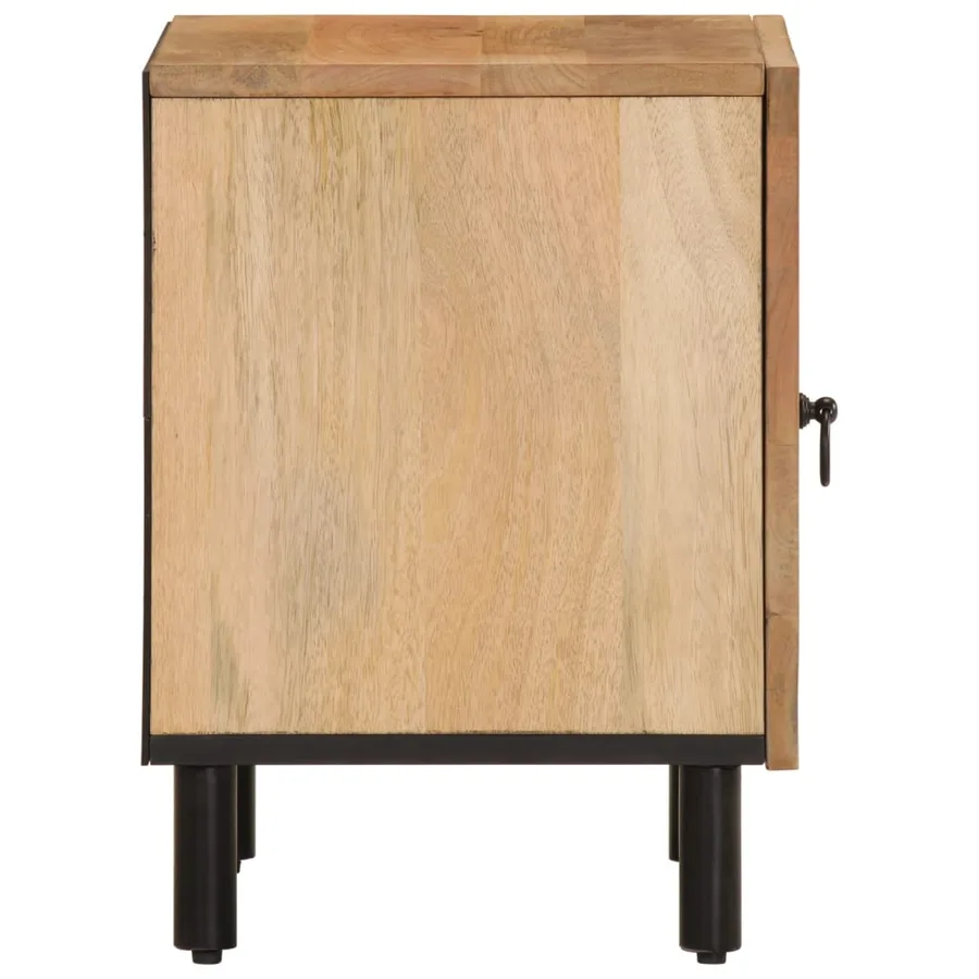 Tables de chevet 2 pcs 40x33x46 cm Bois de manguier solide - 7