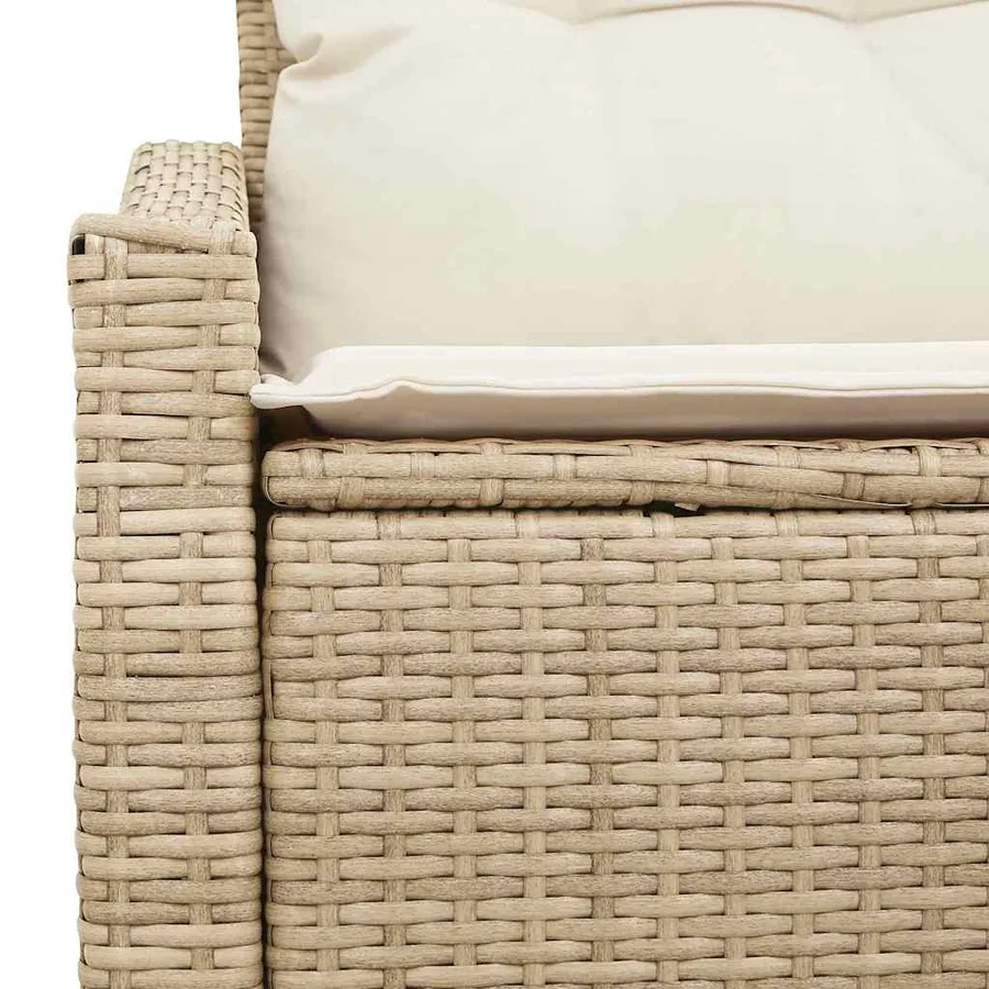 Canapé de jardin avec coussin 123 x 62 x 69 cm polyrotin - 7