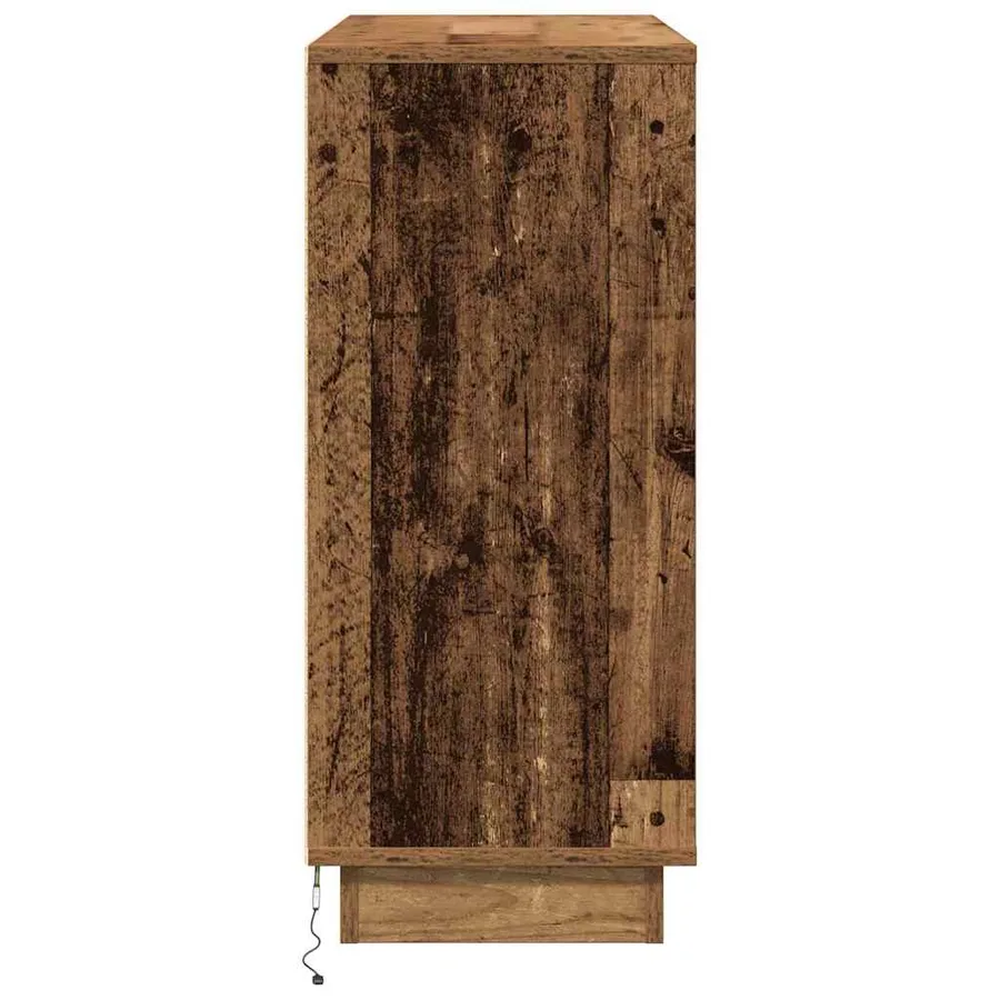 Buffet LED Bois ancien 90 x 32 x 75 cm Bois d'ingénierie - 10