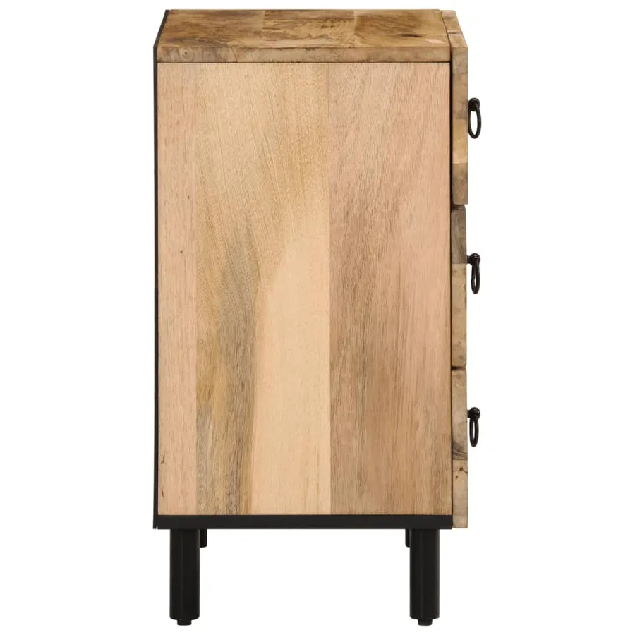 Table de chevet 50x33x60 cm bois de manguier massif - 6
