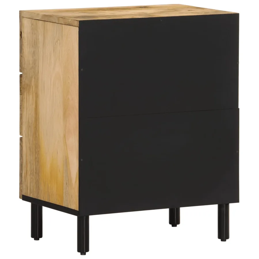 Table de chevet 50x33x60 cm bois de manguier massif - 7