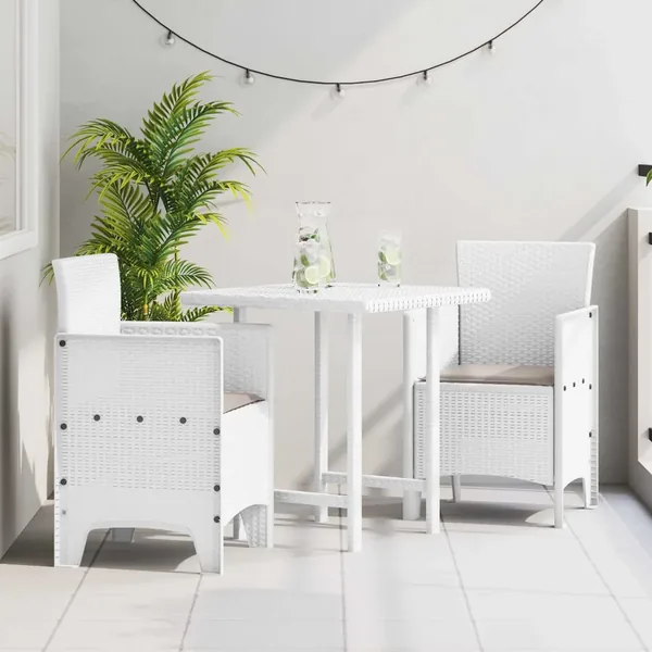 Chaise de jardin 2 pcs Blanc 53 x 49 x 85 cm Polypropylène