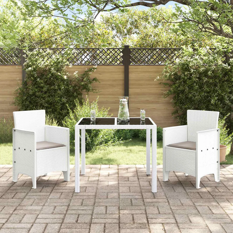Chaise de jardin 2 pcs Blanc 53 x 49 x 85 cm Polypropylène - 3