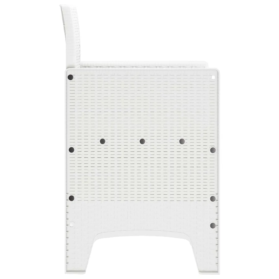 Chaise de jardin 2 pcs Blanc 53 x 49 x 85 cm Polypropylène - 6