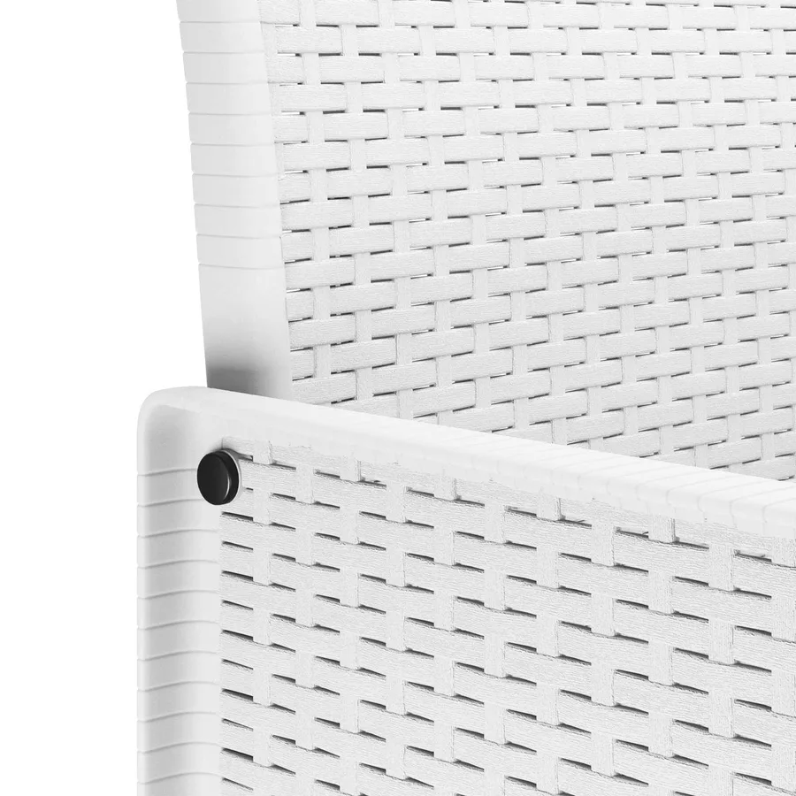 Chaise de jardin 2 pcs Blanc 53 x 49 x 85 cm Polypropylène - 9