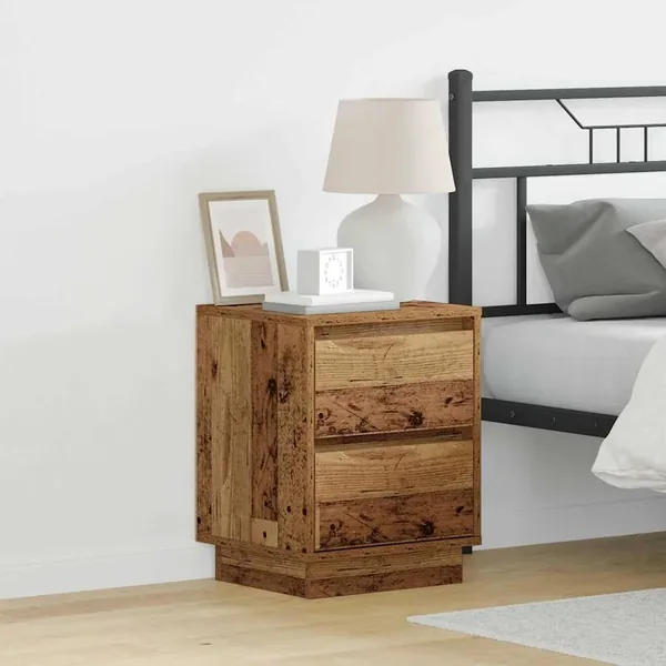 Cabinet de chevet 2 pcs Bois ancien 39 x 34,5 x 50 cm