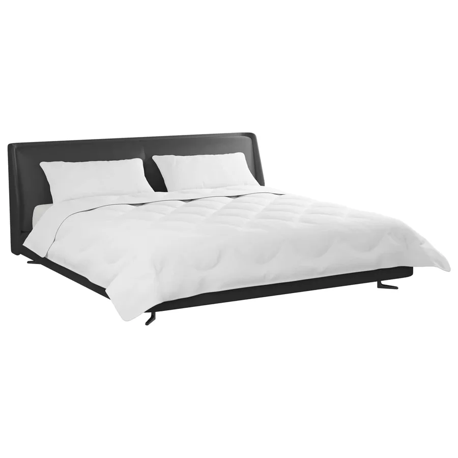 Duvet d'été simple avec oreiller 3 pcs Blanc Microfibre - 3