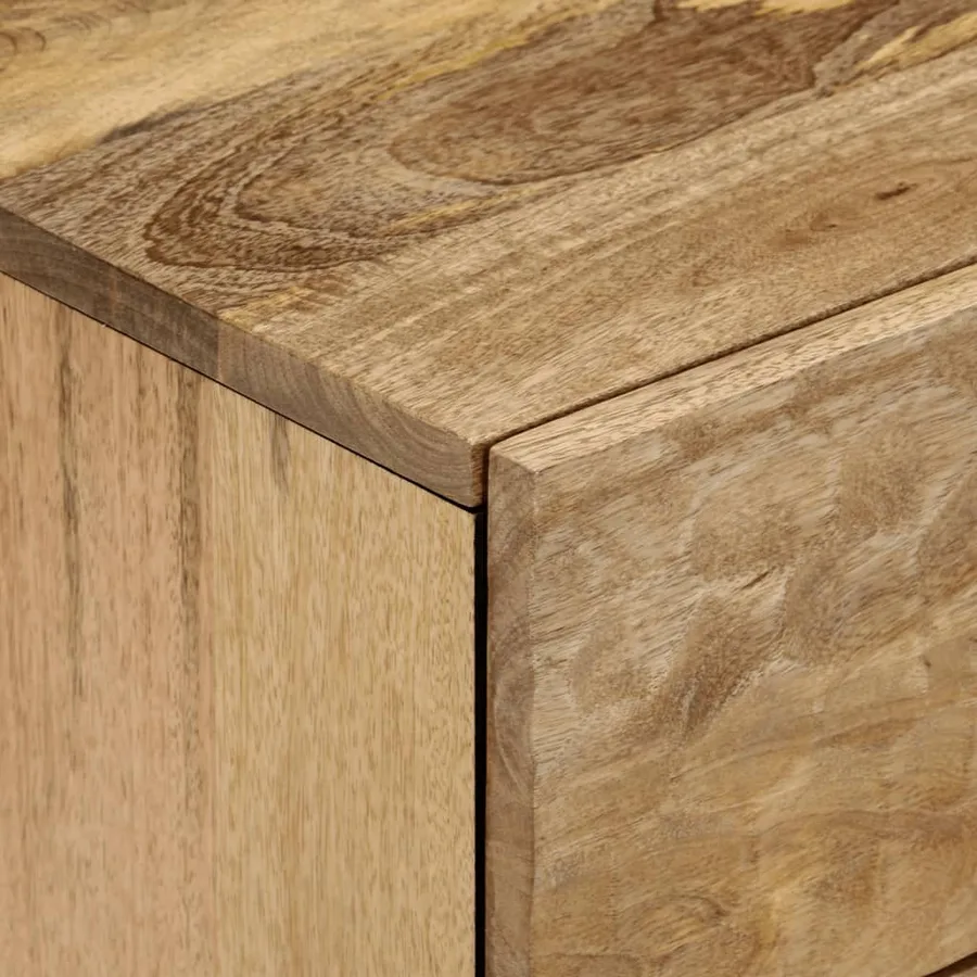 Tables de chevet 2 pcs 40x33x46 cm Bois de manguier solide - 7