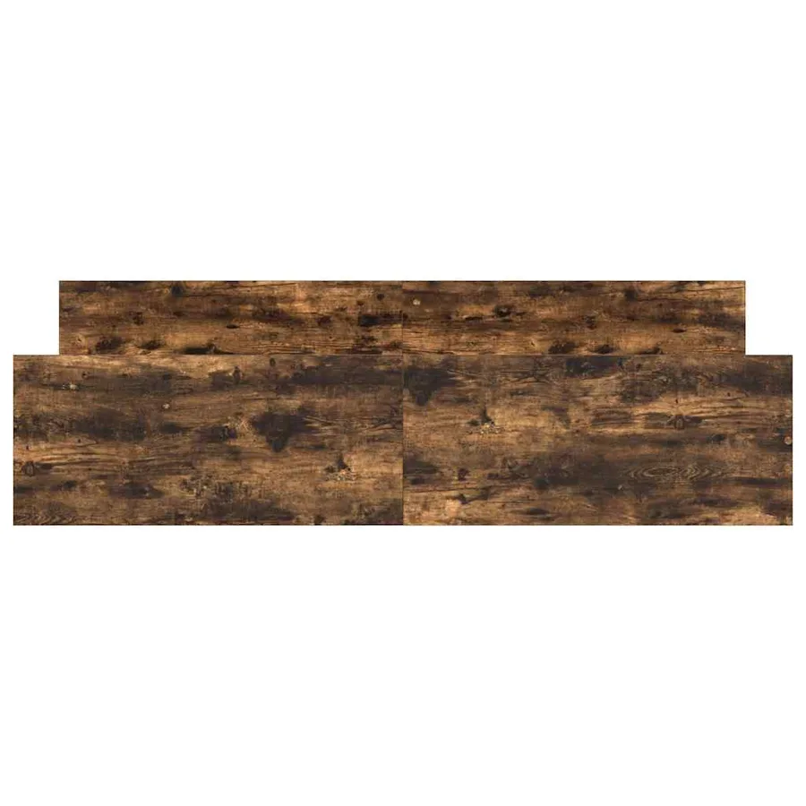 Cadre de lit sans matelas chêne fumé 160x200 cm - 5