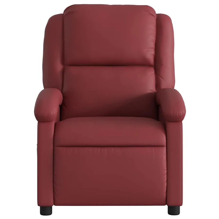 Fauteuil de massage inclinable Rouge bordeaux Similicuir - 4