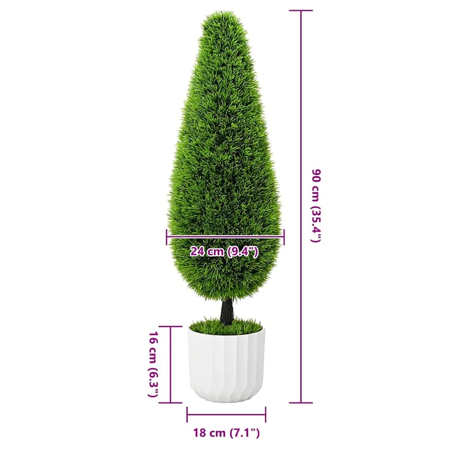Pin artificiel Vert 24 x 24 x 90 cm Plastique - 5