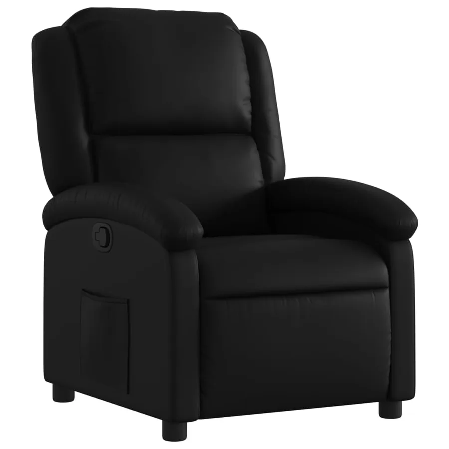 Fauteuil inclinable noir similicuir - 2