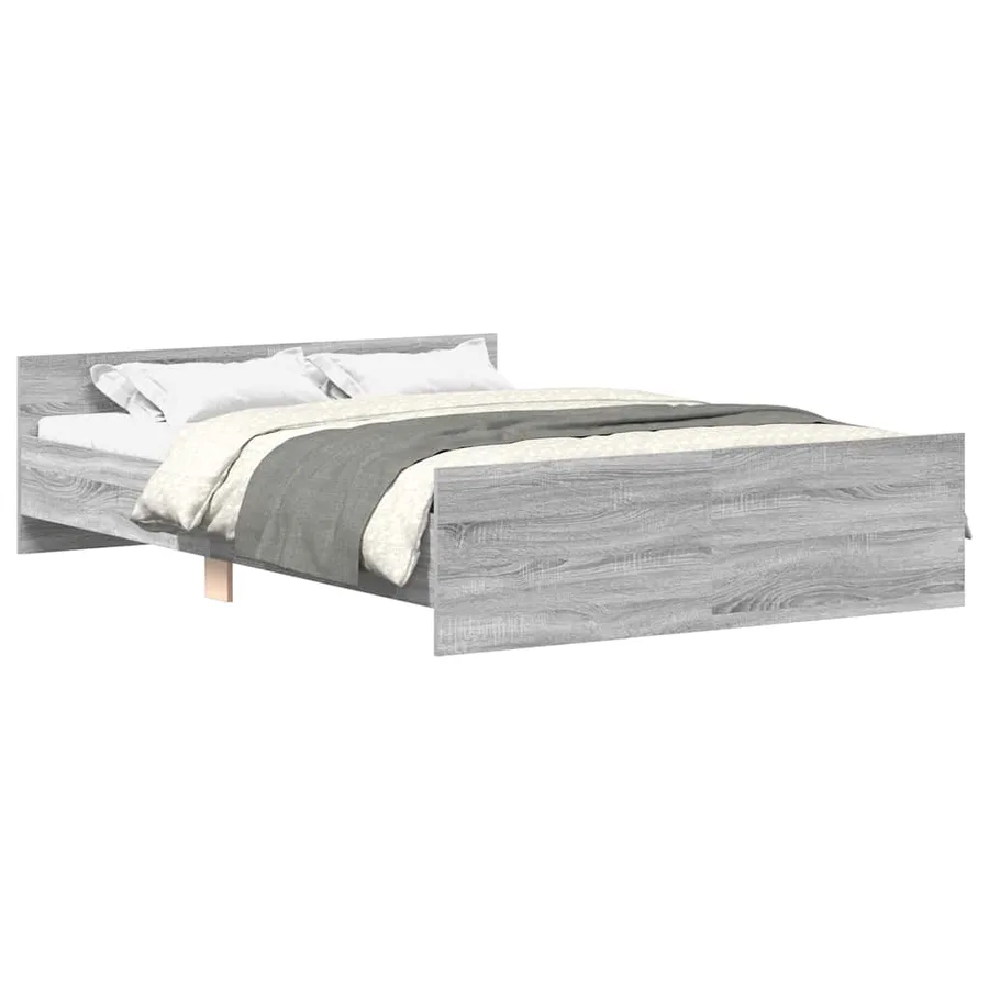 Cadre de lit sans matelas sonoma gris 140x200 cm - 2