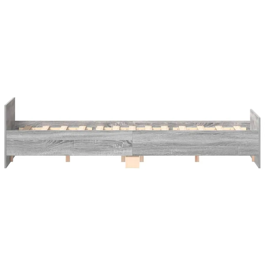 Cadre de lit sans matelas sonoma gris 140x200 cm - 7