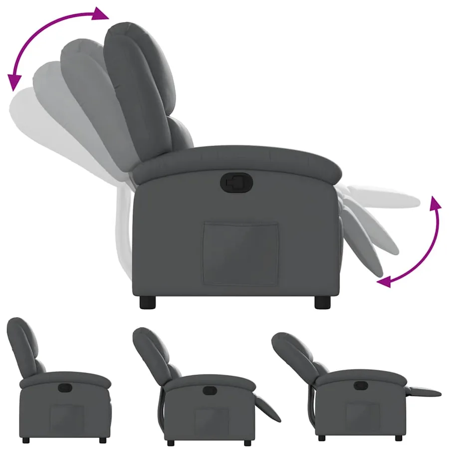 Fauteuil inclinable Gris Similicuir - 7