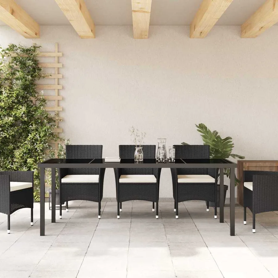 Table de Jardin Noir 200 x 80 x 73 cm Métal - 4