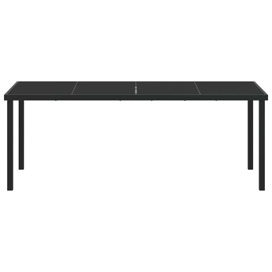 Table de Jardin Noir 200 x 80 x 73 cm Métal - 5