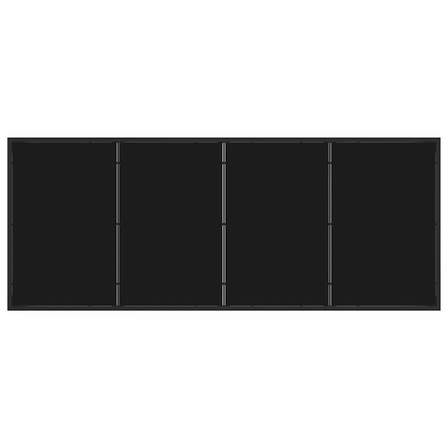 Table de Jardin Noir 200 x 80 x 73 cm Métal - 7