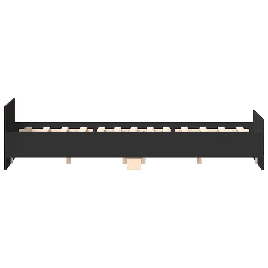 Cadre de lit sans matelas noir 135x190 cm - 7