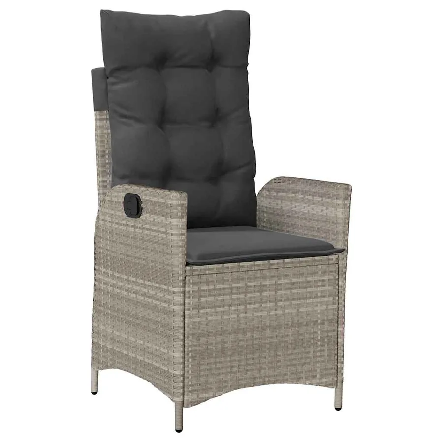 Ensemble de salle à manger pour jardin 7 pcs Gris clair - 6