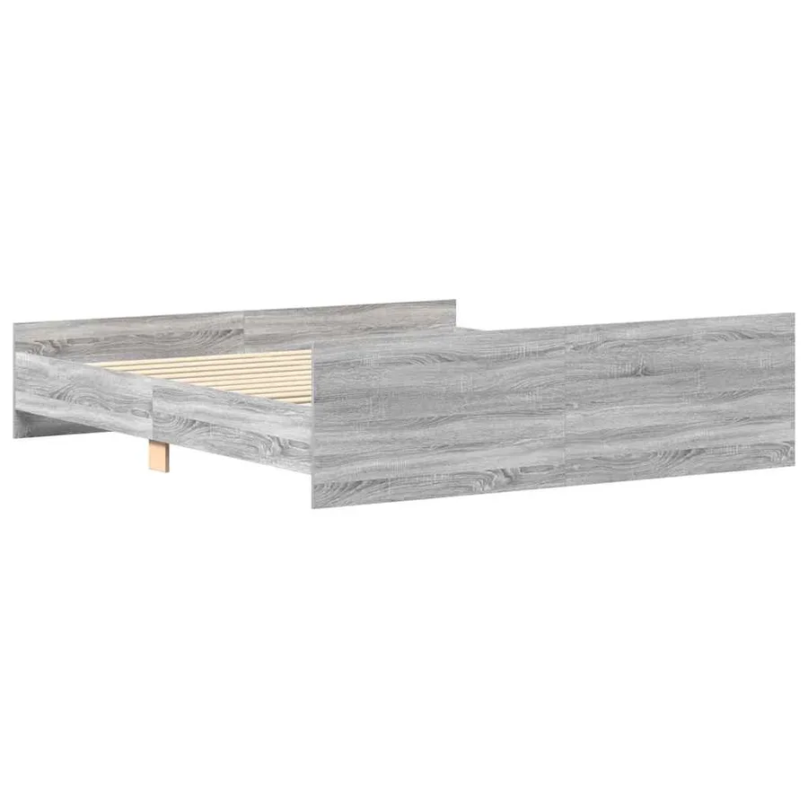 Cadre de lit sans matelas sonoma gris 180x200 cm - 7