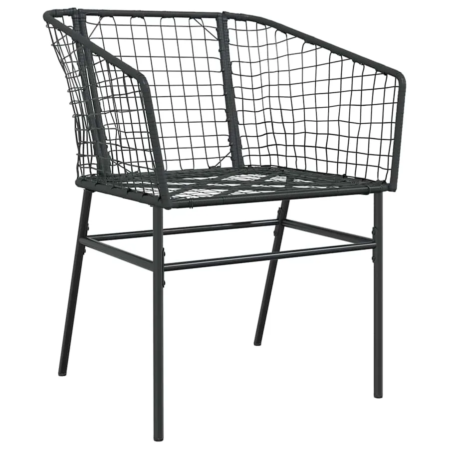 Ensemble de salle à manger pour jardin 9 pcs Noir polyrotin - 6