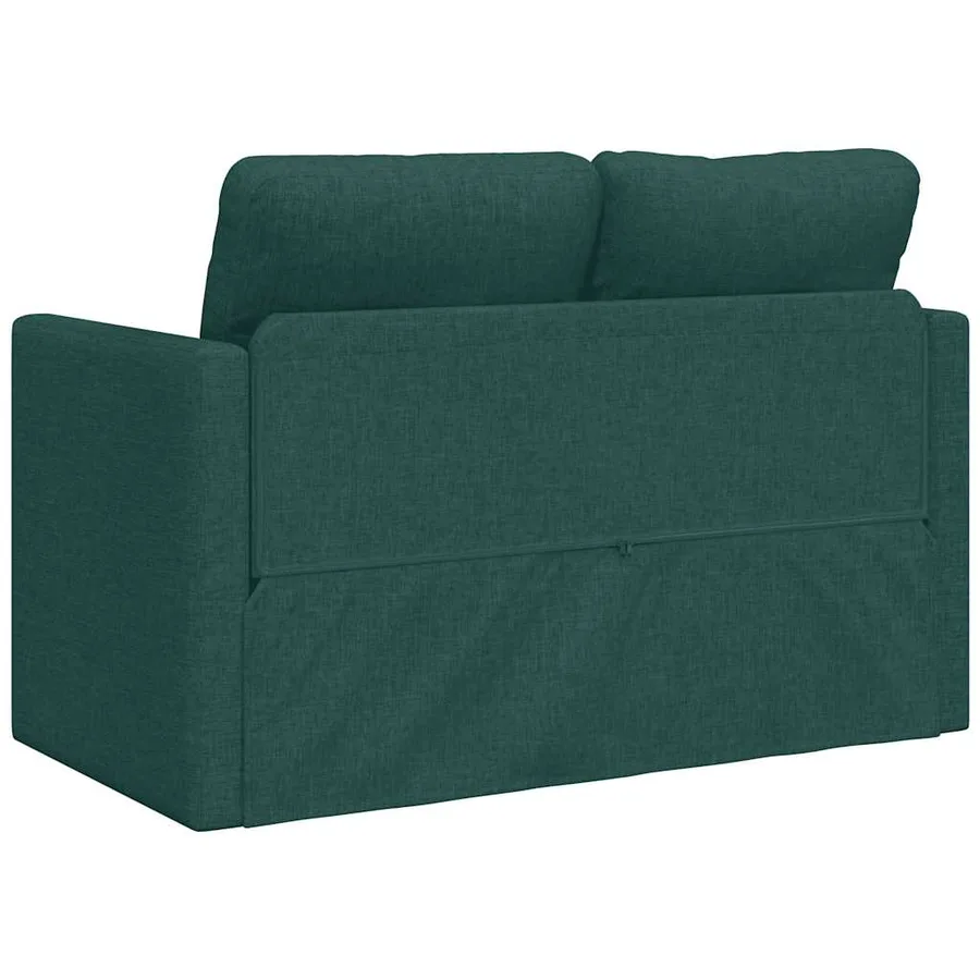 Canapé-lit 2 en 1 vert foncé 112x174x55 cm tissu - 6