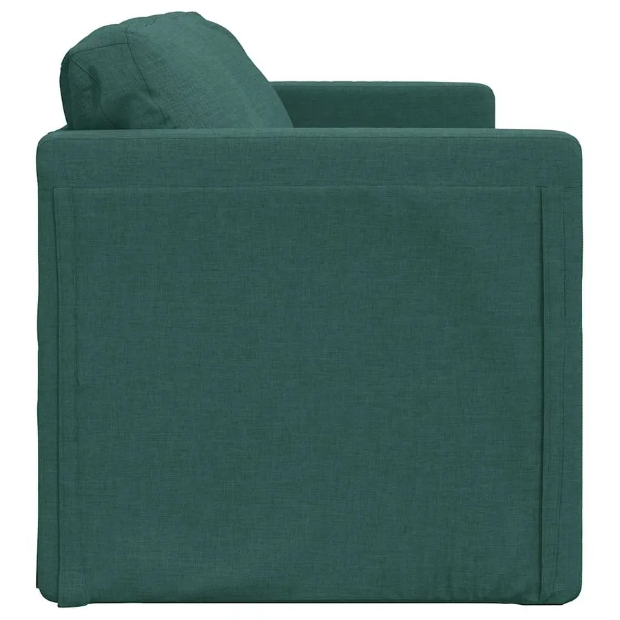Canapé-lit 2 en 1 vert foncé 112x174x55 cm tissu - 7