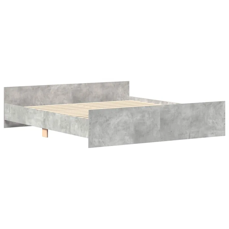 Cadre de lit sans matelas gris béton 180x200 cm - 4