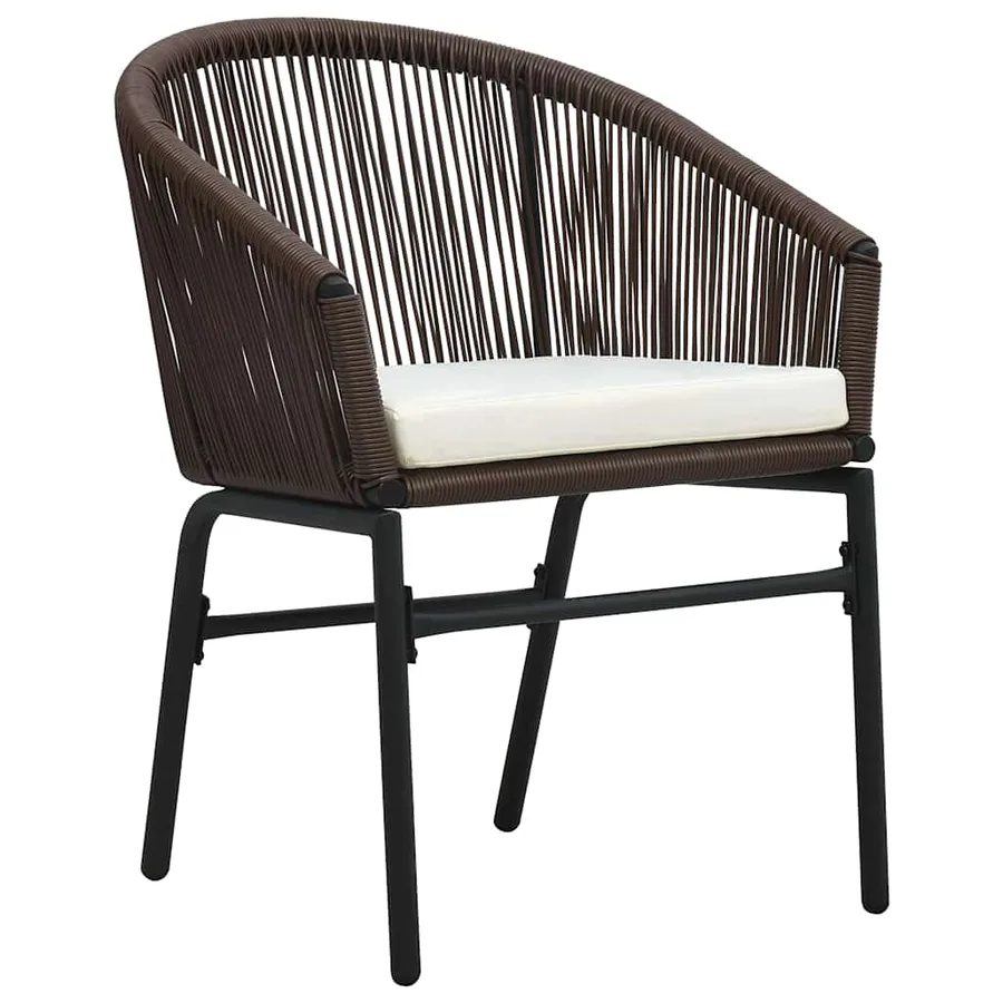 Ensemble de salle à manger pour jardin 7 pcs Marron - 6
