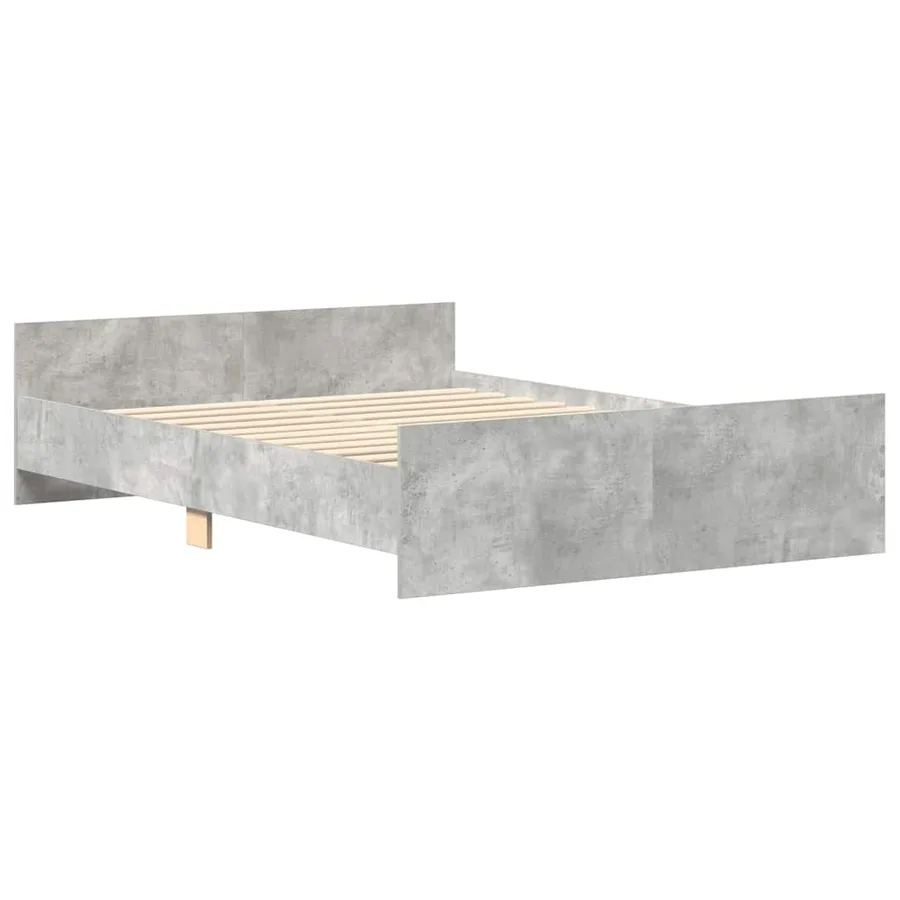 Cadre de lit sans matelas gris béton 140x200 cm - 4