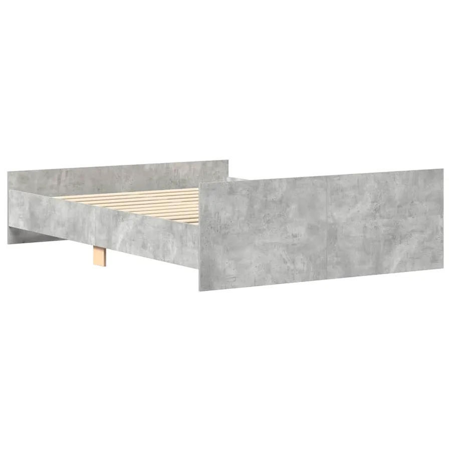 Cadre de lit sans matelas gris béton 140x200 cm - 6