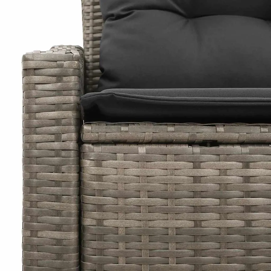 Canapé de jardin avec coussin 123 x 62 x 69 cm polyrotin - 6
