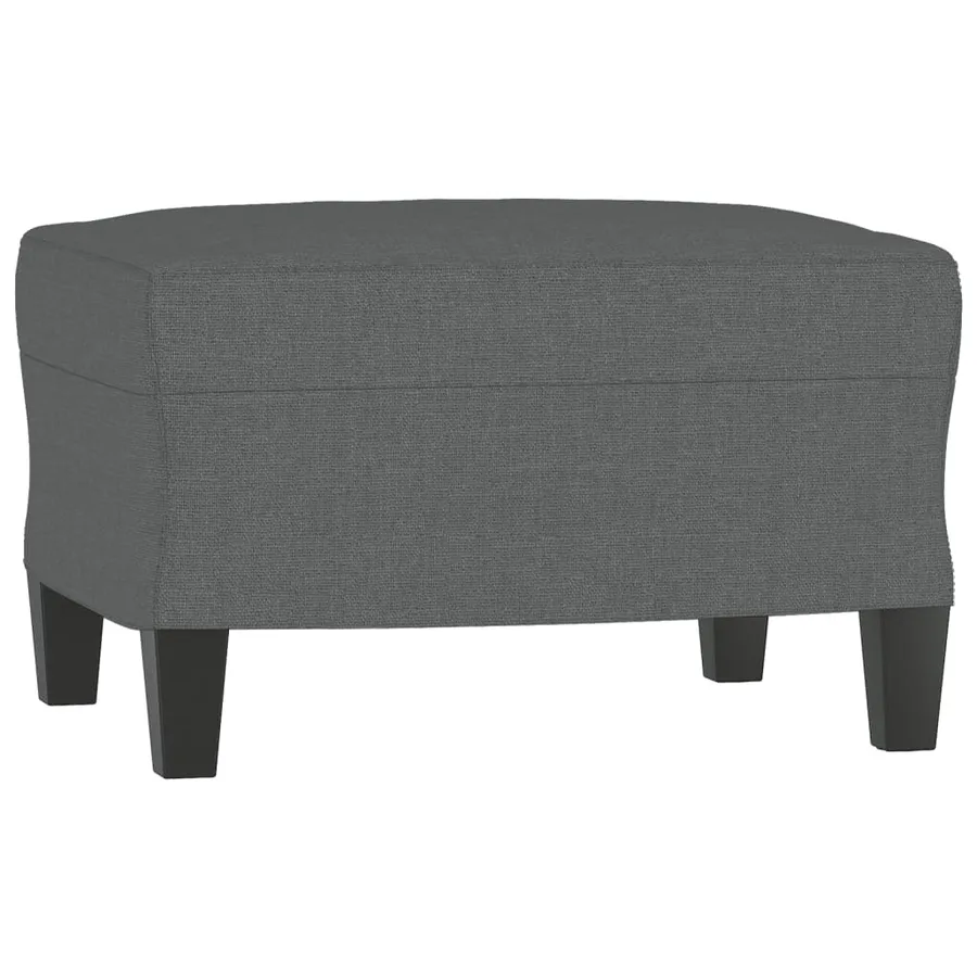 Fauteuil avec repose-pied Gris foncé 60 cm Tissu - 5