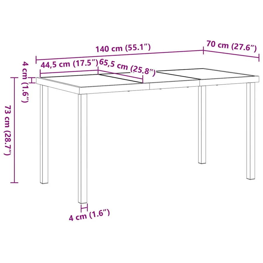 Ensemble de salle à manger pour jardin 5 pcs Blanc - 11