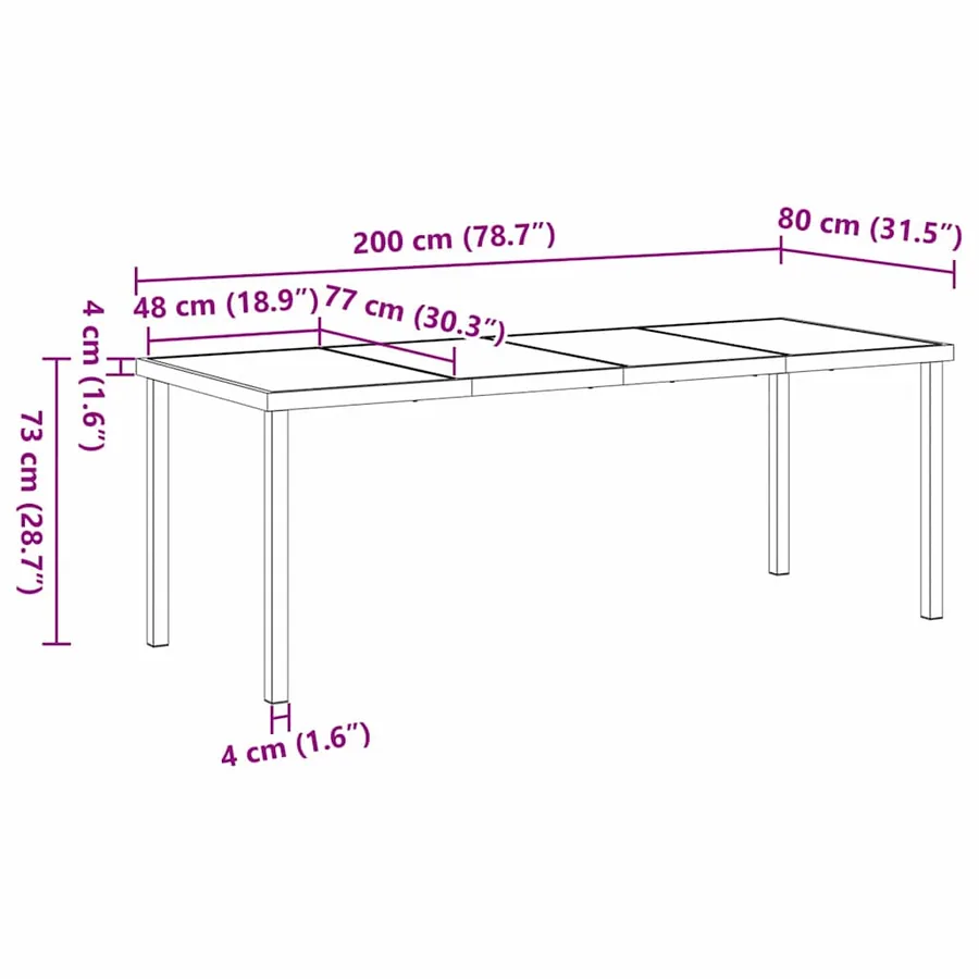 Ensemble de salle à manger pour jardin 9 pcs Blanc - 11